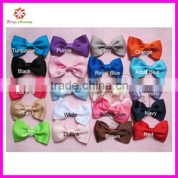 2.5" Grosgrain Sewn Hair Bow For Baby