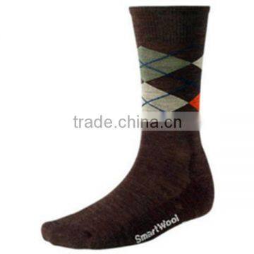 Argyle handmade smart wool custom man sock