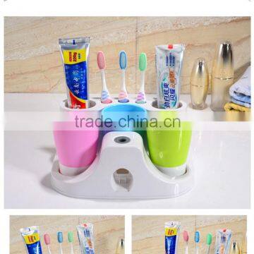 N167 Factory Price Automatic Toothpaste Dispenser & Toothbrush Holder,accept Sample