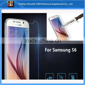 0.26 mm thickness cell phone tempered glass screen protector for Samsung S6