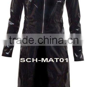 High Qulaity Black Women PVC Coat