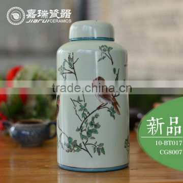 Pure hand painting designs ceramic canister tea coffee sugar