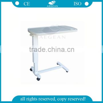 AG-OBT002 CE ISO height adjustable ABS bedside hospital over bed tables