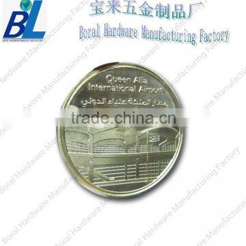 High quality bronze stamping airport souvenir challenge coin