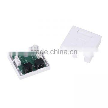 Cheap Price Dual Port Cat6 RJ45 and RJ11 UTP Surface Mount Box