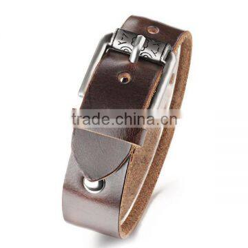 Hot Sale New Designs For Men Custom Handmade Leather Bracelet