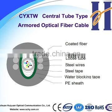 GYDXTW fiber optical cable Central Tube Non-Self-supporting Aerial / Duct Optical Fiber Cable