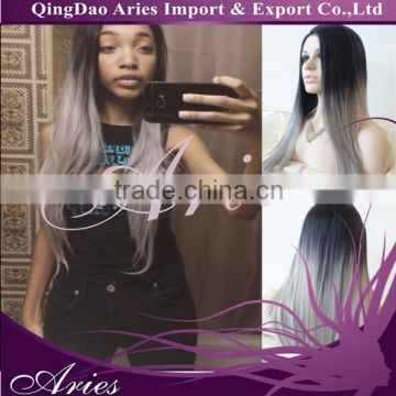 factory price synthetic hair synthetic lace front wig 2 tones, synthetic front lace wig 3 tones