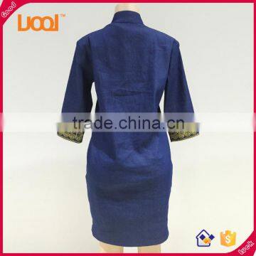 Fashion Embroidery Design Women Denim Dresses photo-3