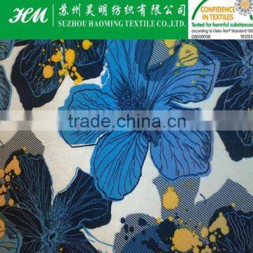 ECO-TEX 100 polyester peach print fabric