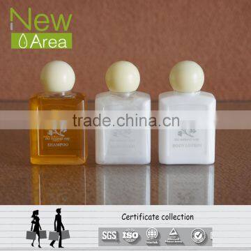 cheap luxury square mould ball cap pvc bottle for shower gel packaging