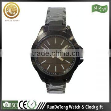 Black simple antimagnetic stainless steel band luxury men watch