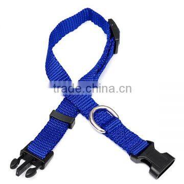 Modern Design Blue M Adjustable Soft Nylon Pet Puppy Dog Collar with Buckle for Lead Leash Best Promotion