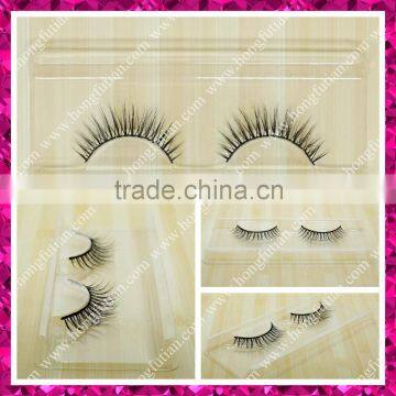 Private label siberian mink fur lashes; high quality real mink fur strip eyelashes