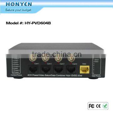 4 CH PVD video balun hub end HY-PV604B