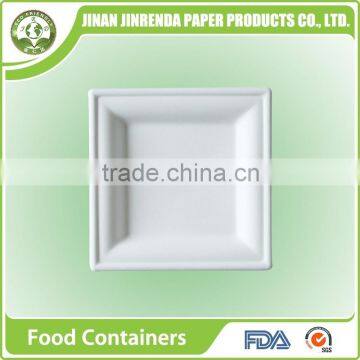 Disposable Party 6 Inch Paper Square Plates With Sugarcane photo-3