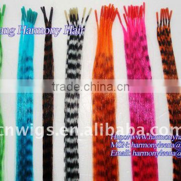 Hotsales synthetic hair feather extensions wholesale