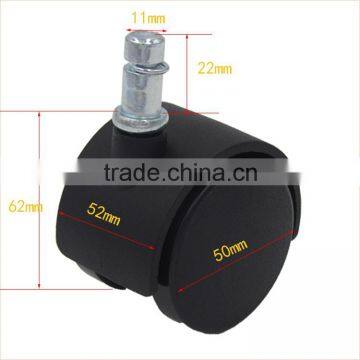 Hot Sale Fine 50mm Black Swivel Plastic Office Furniture Caster Wheel photo-4