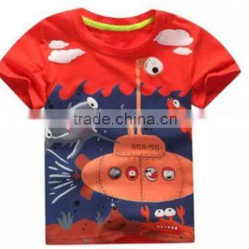 100% cotton Tshirt cartoon printed boys Tshirt tank top kids cartoon T-shirt