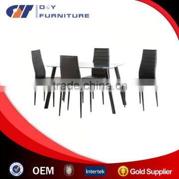 Clear Glass Dining Sets with 4 Chairs