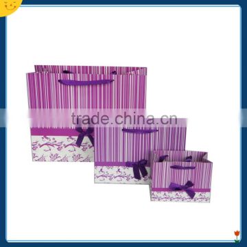 purple luxurious ivory board shopping paper bag