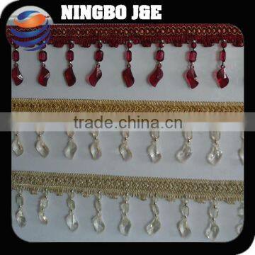 acrylic beaded curtain tassel fringe , curtain fringe