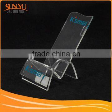 2 sides Clear Acrylic Phone Display stand with customized logo (SUNYU)