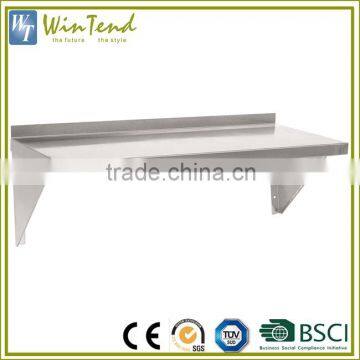 Wall shelf with hidden mount adjustable stainless steel kitchen wall shelf