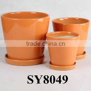 Glazed Pots for Indoor Ceramic Sky Blue Flower Pots photo-2
