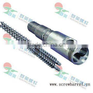 extruder machine conical twin screws and barrels