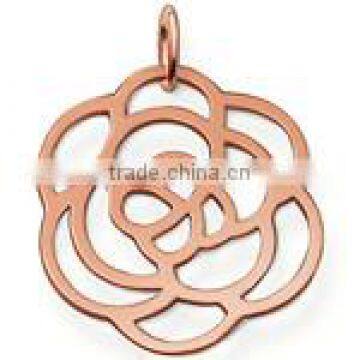 rose gold necklace rose pendant for Christmas gift