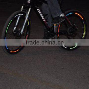 Blue Fluorescent Cycling Bicycle Bike Wheel Rim Decal Reflective Stickers photo-4
