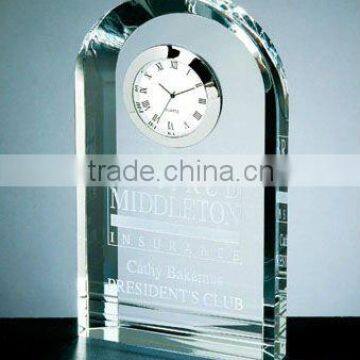 Factory Supply Semicircular Crystal Clock