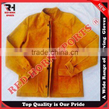 Split Cowhide Welding Jacket , Heat Protection