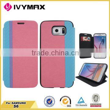 Colorful Mobilephone Case for Samsung Galaxy s6 New Wallet Leather Case photo-4
