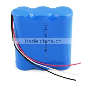 1S3P li ion battery pack 3.7v, 7500mAh 18650 Rechargeable Li-ion Battery Pack