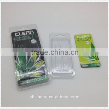 PET PVC plastic blister clamshell packing with color inner paper card