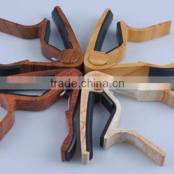 Latest Design Wooden Color Guitar Capo With Unseen Spring photo-2
