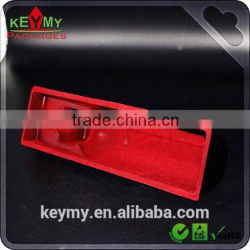 2015 wholesale PS Vacuum flocking tray for wine ,blister PS/Flocking tray for wine box,flocked blister tray for wine glass