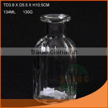 134ML MINI CRYSTAL CLEAR GLASS WINE BOTTLE WITH GLASS LID
