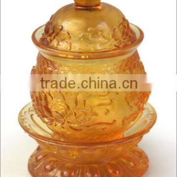 Water purifier teacup buddhism supplies liuli colored glaze