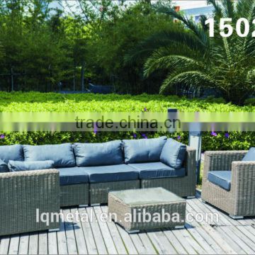 7pcs Aluminium round rattan outdoor furniture/outdoor garden sofa set