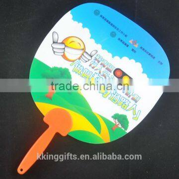 Guangzhou wholesale lastest blank hand fan/ pp hand fan cheap hand fan