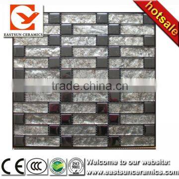 300x300 glass mosaic,glass mosaic tile,gold color glass mosaic tile