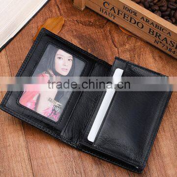 Hot Sale cheap custom leather name card holder/leather id badge holder