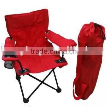 beach chair in bright red with carry bag