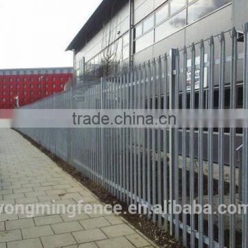 Galvanized or powder coated iron palisade fencing