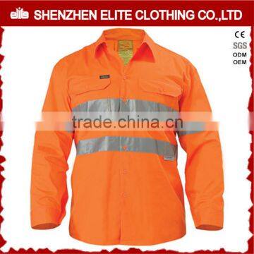 high quality men orange 3m reflective safety ANSI Shirts