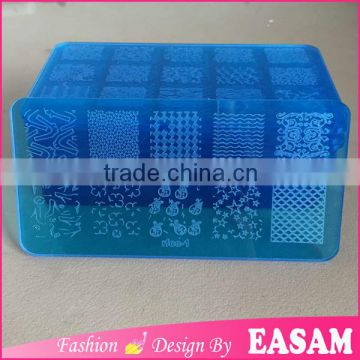 New new new plastic nail image stamping plate with many size and design for OEM factory made