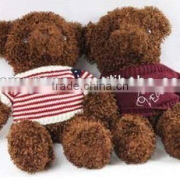 Brown Stuffed Teddy with Knitted T-shirt